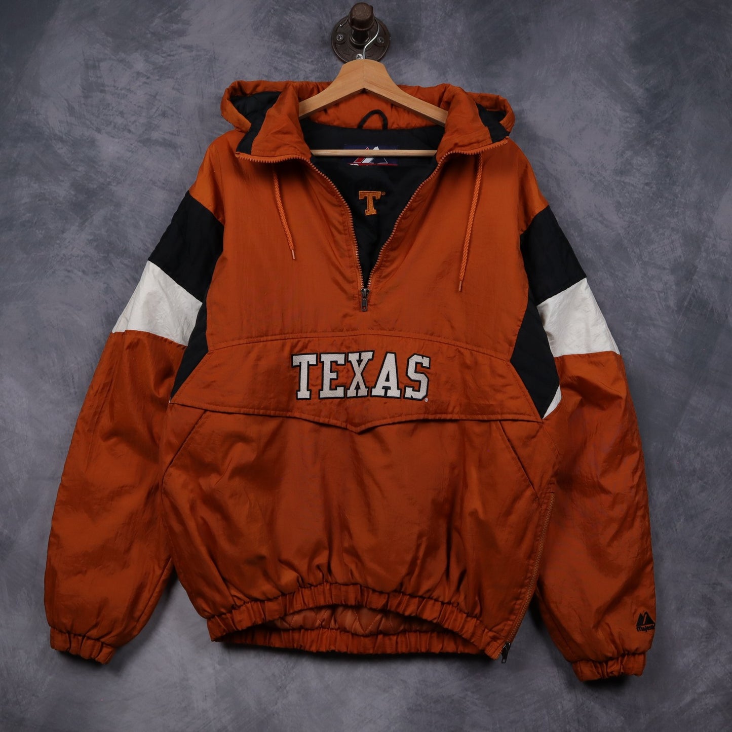 90s Orange Texas Longhorns Hooded Puffer Jacket 5929