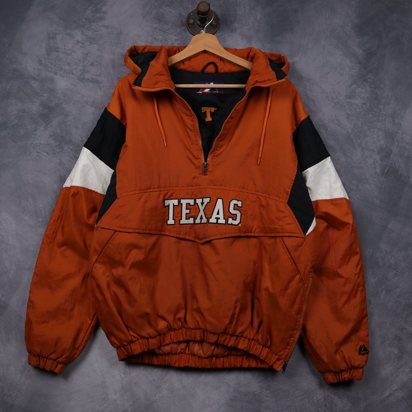 90s Orange Texas Longhorns Hooded Puffer Jacket 5929