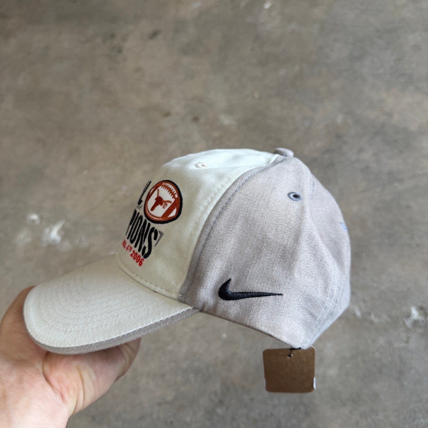 2006 Tan Brown Texas Longhorns National Champions Rose Bowl Hat 5804
