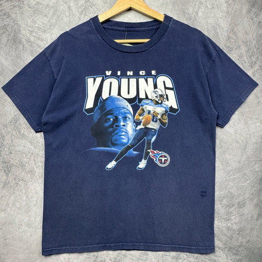 00s Blue Vince Young Tennessee Titans Shirt 4259