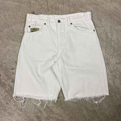 90s White Denim Levi's 550 Baggy Jean Shorts 30x10 BA97