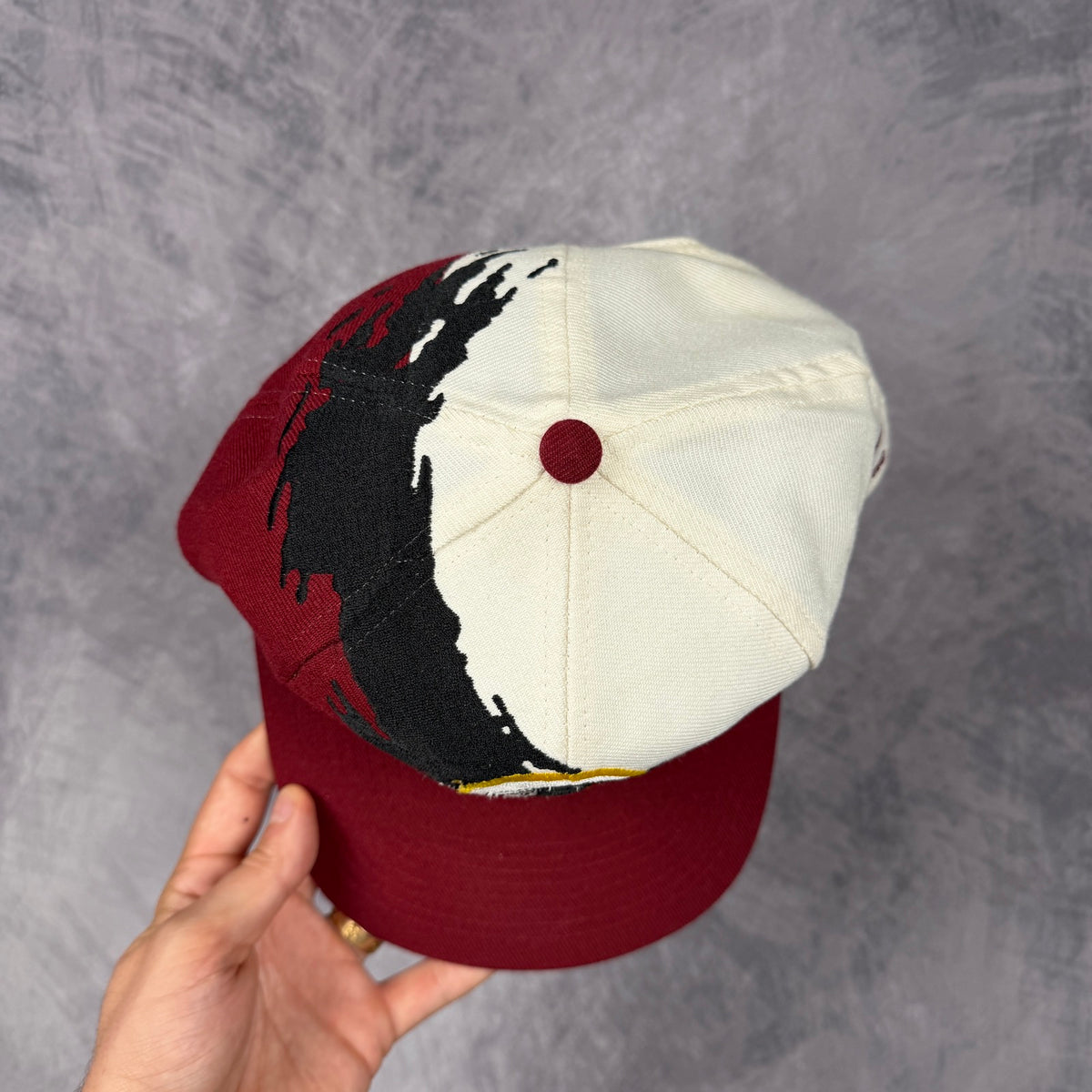 90s Washington Redskins Logo Athletic Splash Snapback Hat 6815