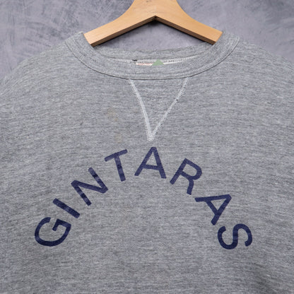 80s Heather Grey Gintaras Russell Athletic V-Stitch Sweatshirt 5576