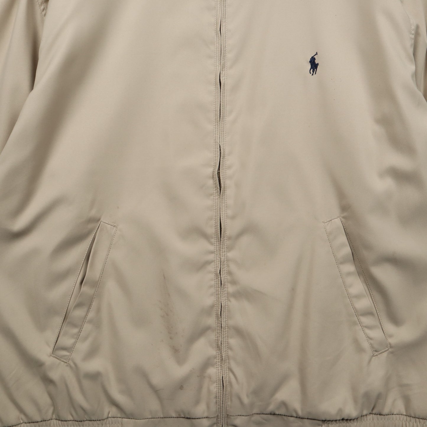 90s Tan Brown Polo Ralph Lauren Nylon Harrington Jacket 5469
