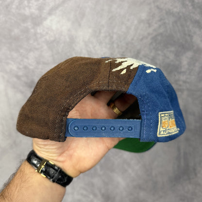 90s Blue Dallas Cowboys Logo Athletic Splash Snapback Hat 6840