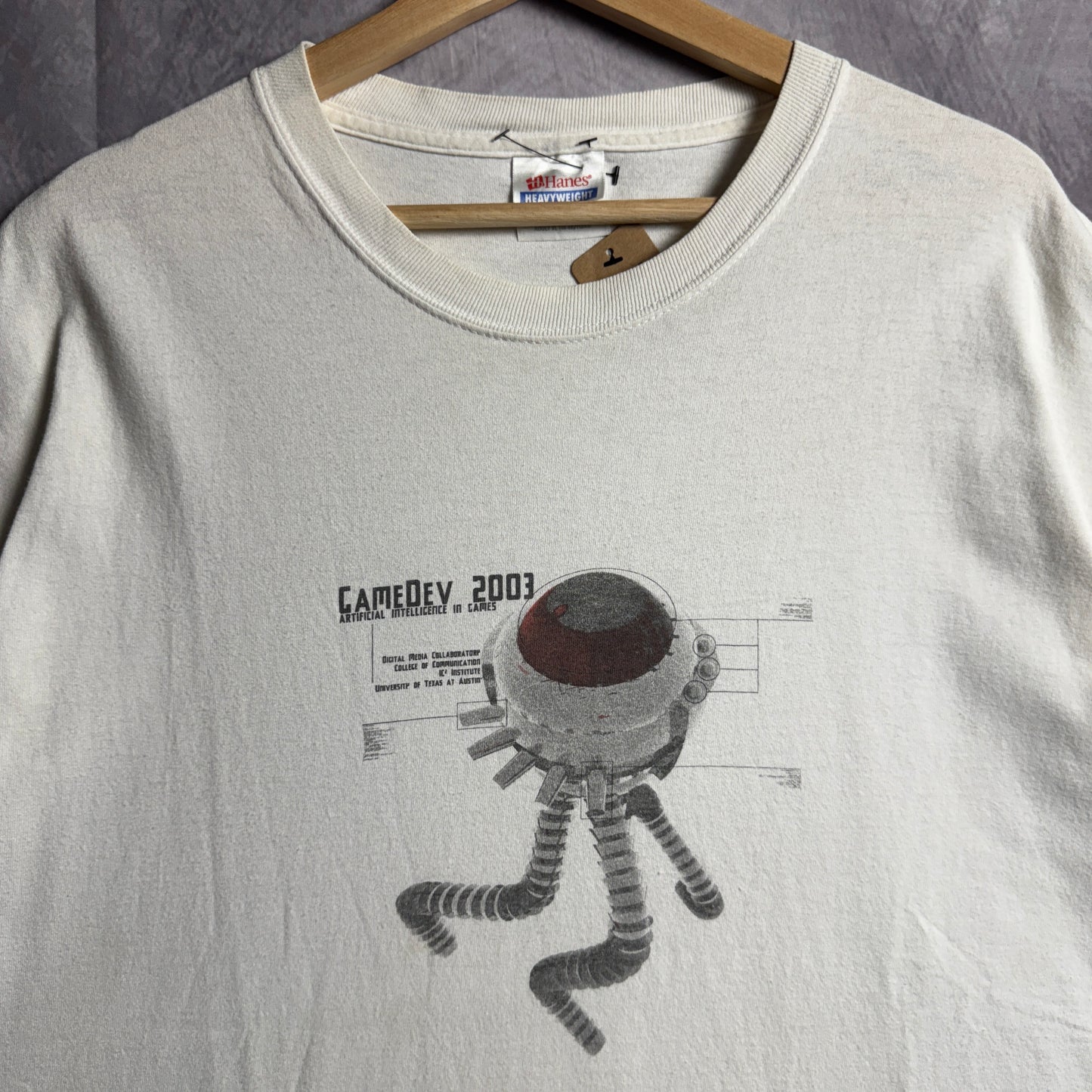 2003 White Texas Longhorns Game Dev Artificial Intelligence Shirt 4522
