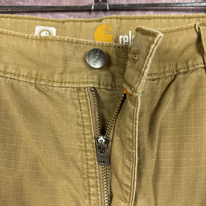 Early 00s Tan Brown Baggy Carhartt Cargo Work Shorts 35x11 AZ74