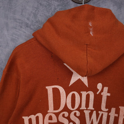 00s Burnt Orange Texas Longhorns Graphic Hoodie 5679