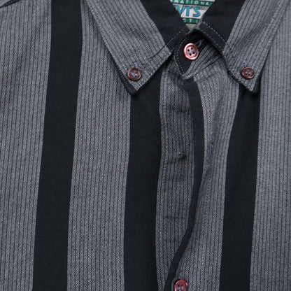 90s Grey Levi's International Collection Striped Long Sleeve Shirt 5133