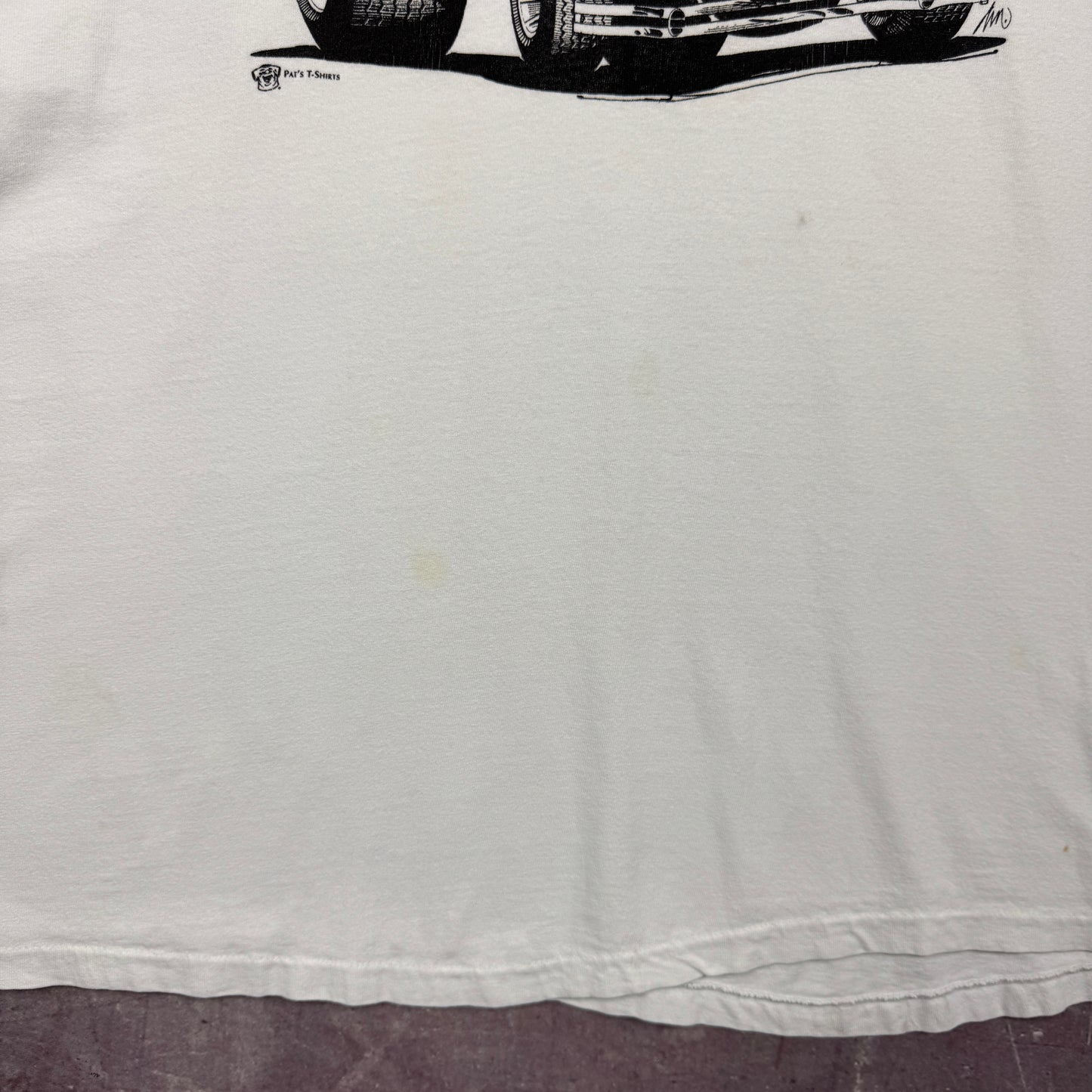 90s White Hot Rod Shirt 3662