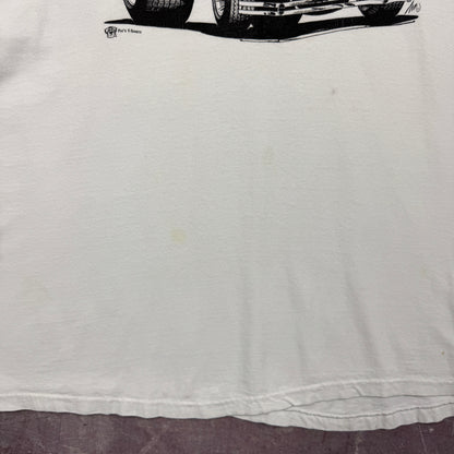 90s White Hot Rod Shirt 3662