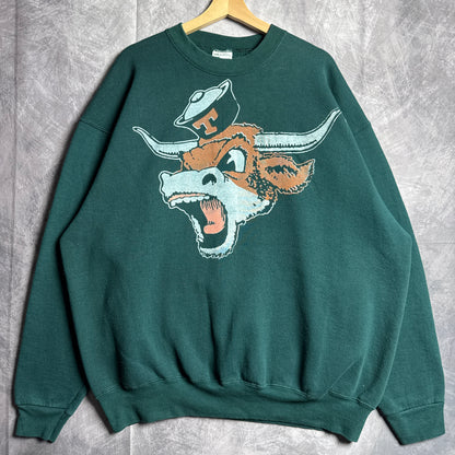 Green Don’t Mess With Classic Texas Longhorns Crewneck Sweatshirt 4401