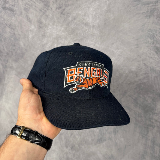 90s Black Cincinnati Bengals Sports Specialties Snapback Hat 6864