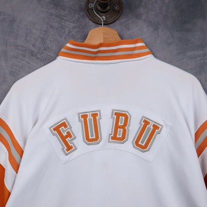 00s White FUBU Texas City Series Varsity Jacket 5939
