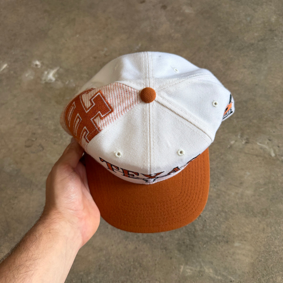 90s White Texas Longhorns Sports Specialties Snapback Hat 5774