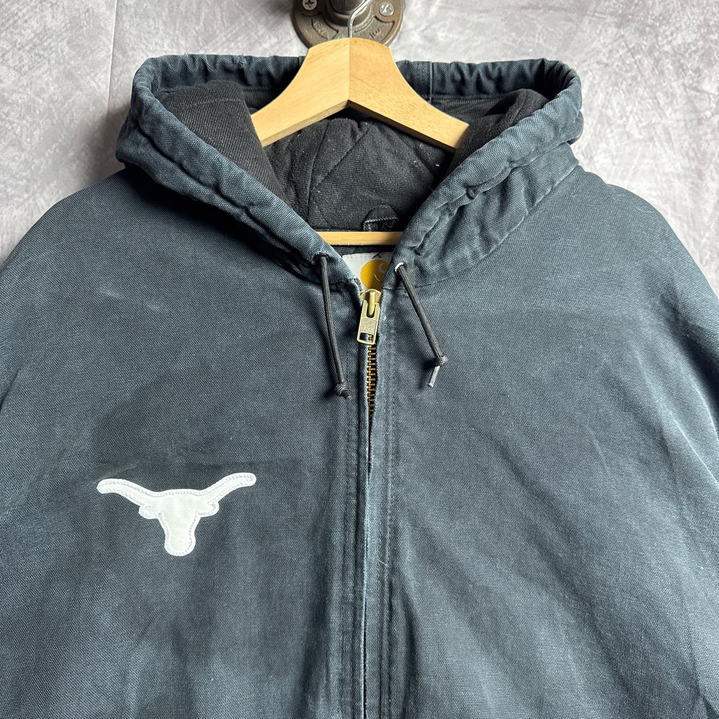 90s Black Texas Longhorns Carhartt Active Jacket 4448