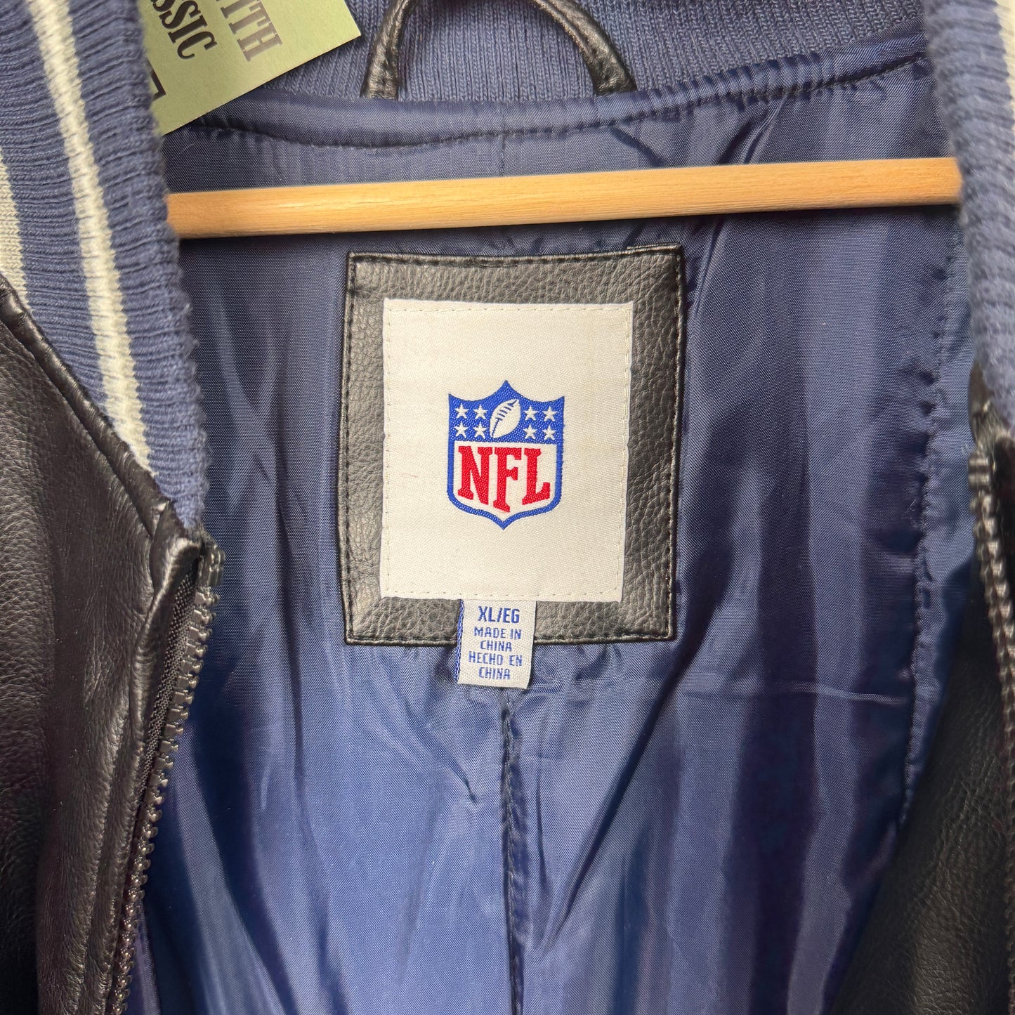 00s Black Dallas Cowboys Leather Jacket 4095