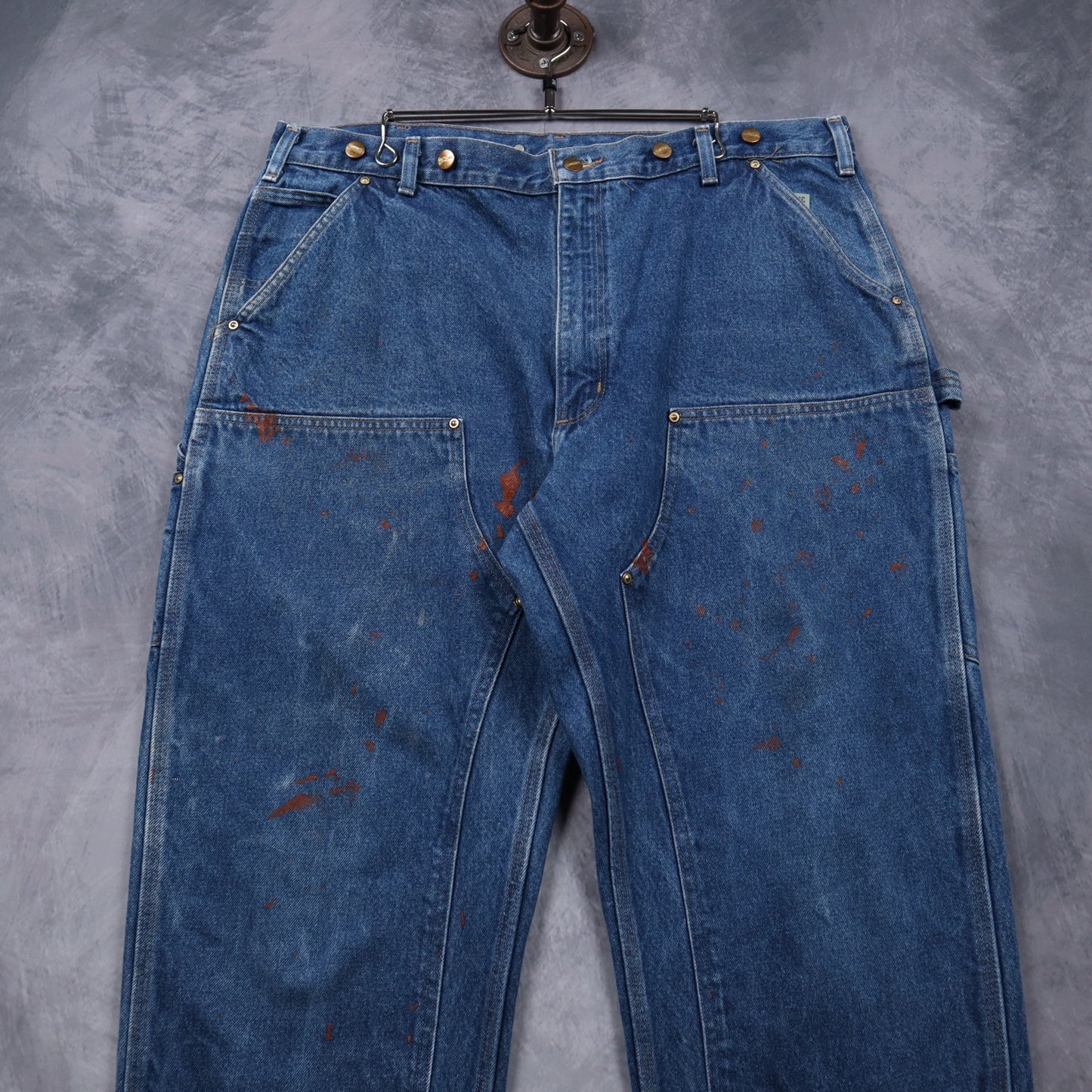 Y2K Blue Carhartt Original Dungaree Fit Double Knee Denim Jeans 5048