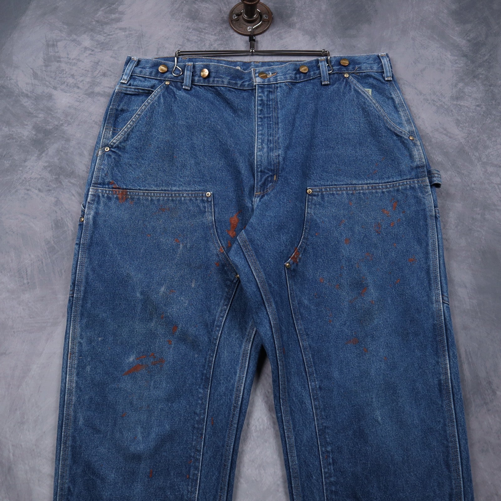 Y2K Blue Carhartt Original Dungaree Fit Double Knee Denim Jeans 5048