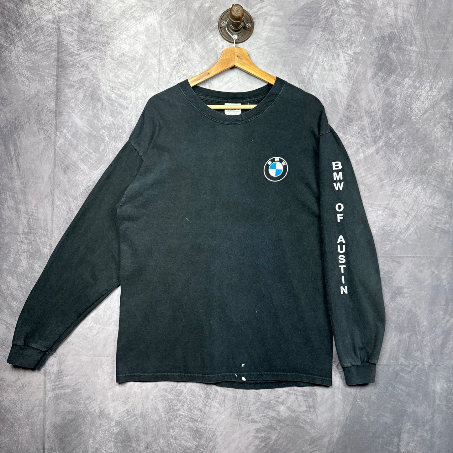 90s Black BMW Of Austin Long Sleeve  Shirt 3857
