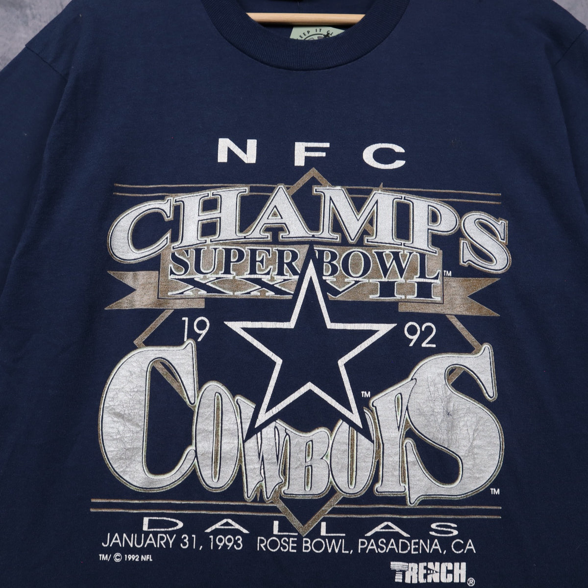 1993 Navy Blue Dallas Cowboys NFC Champs Shirt 6628