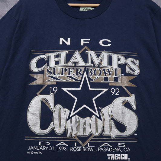1993 Navy Blue Dallas Cowboys NFC Champs Shirt 6628
