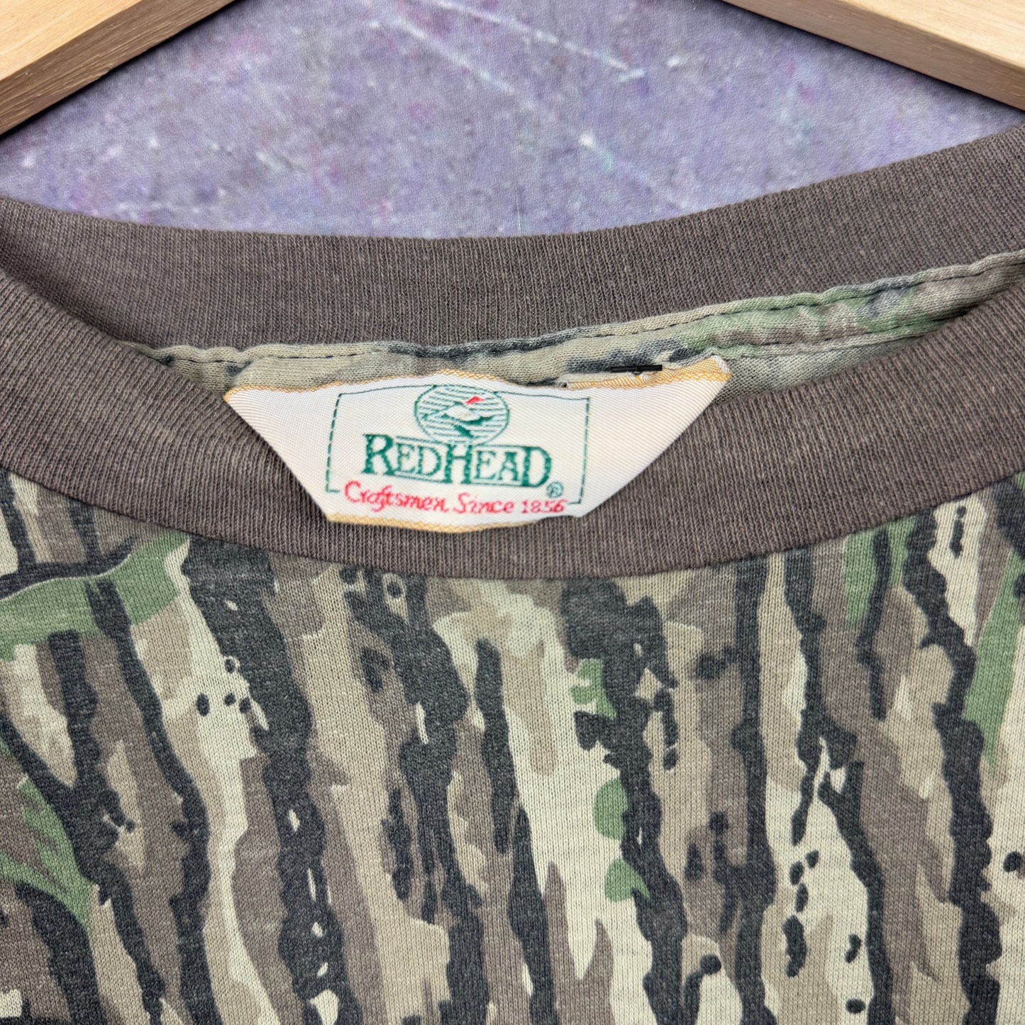 80s Red Head RealTree Camo Blank Essential Pocket Shirt XXL 1001