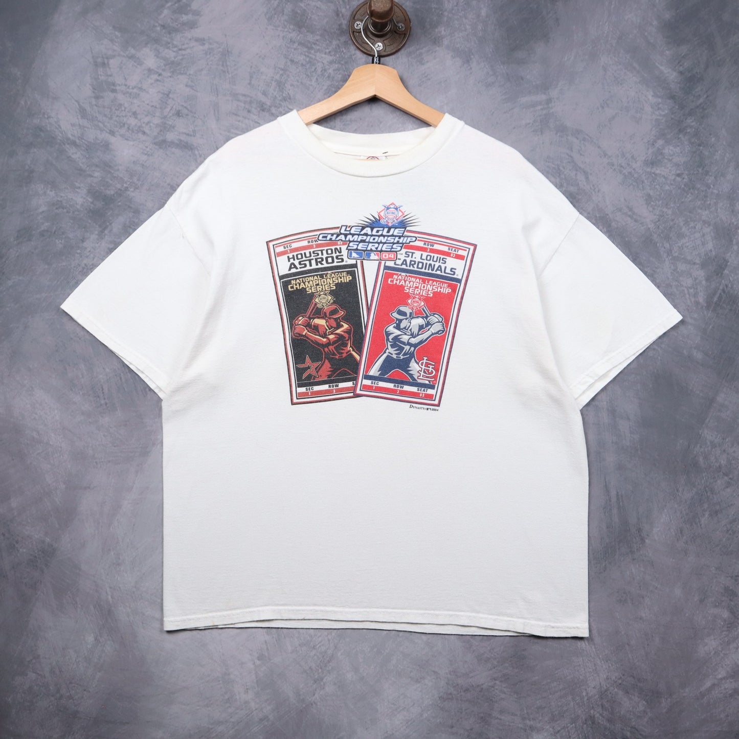 2004 White Astros vs Cardinals NLCS Championship Series Shirt 5521