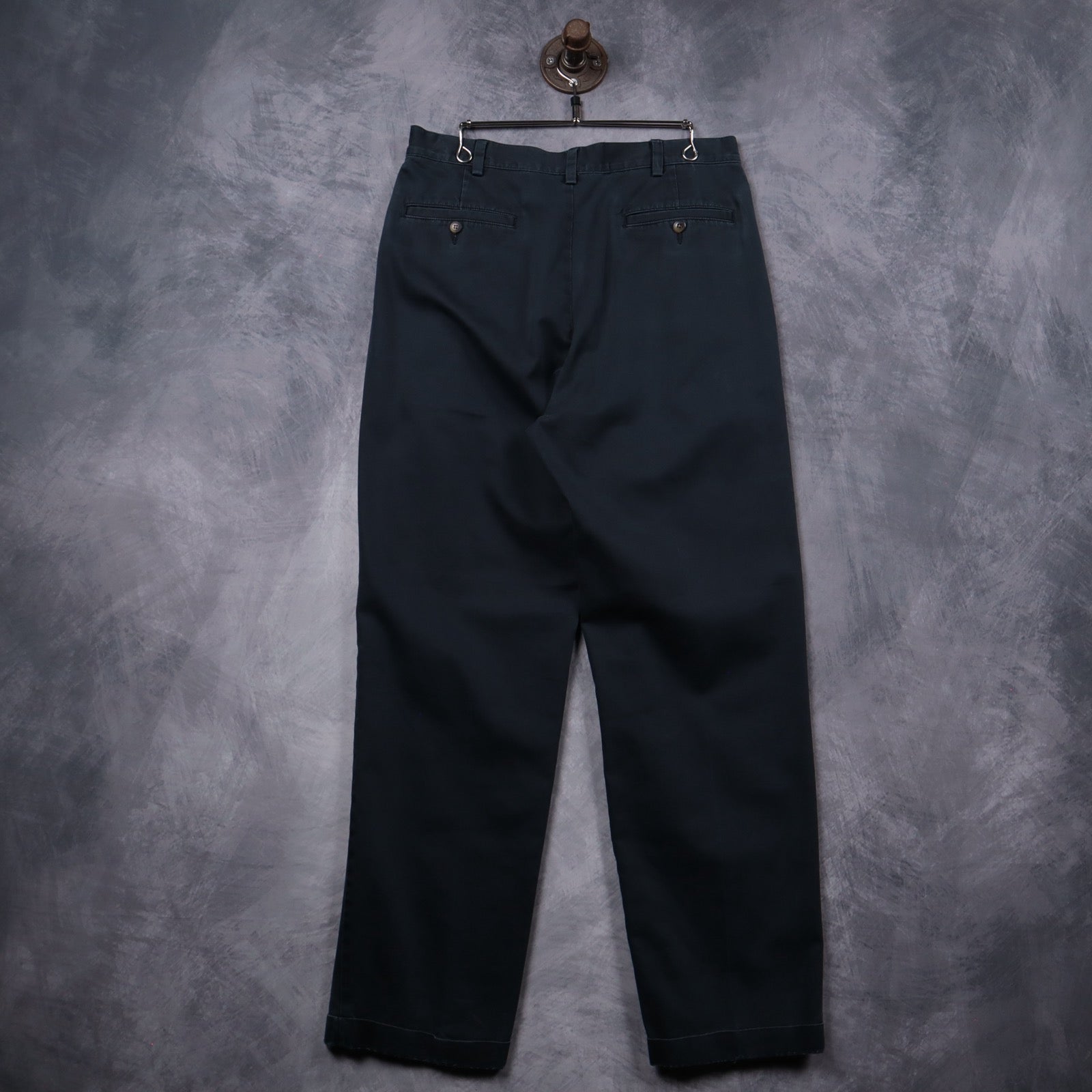 90s Faded Black Jos. A. Bank Pleated Chino Pants 5278