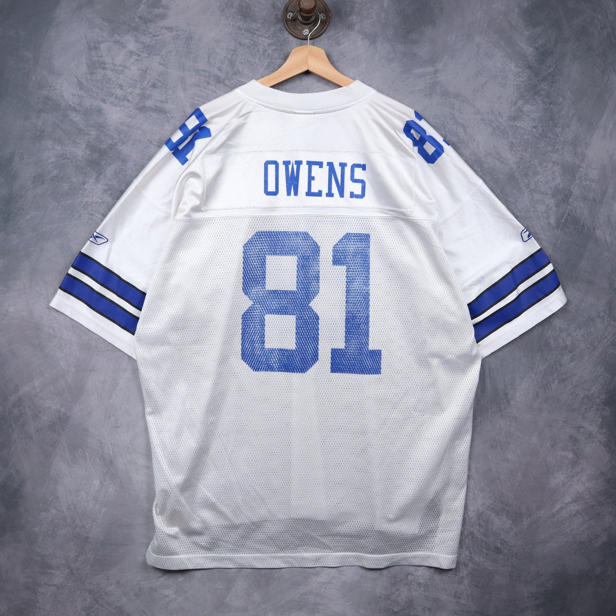 00s White Dallas Cowboys Terrell Owens #81 Reebok NFL Jersey 6673
