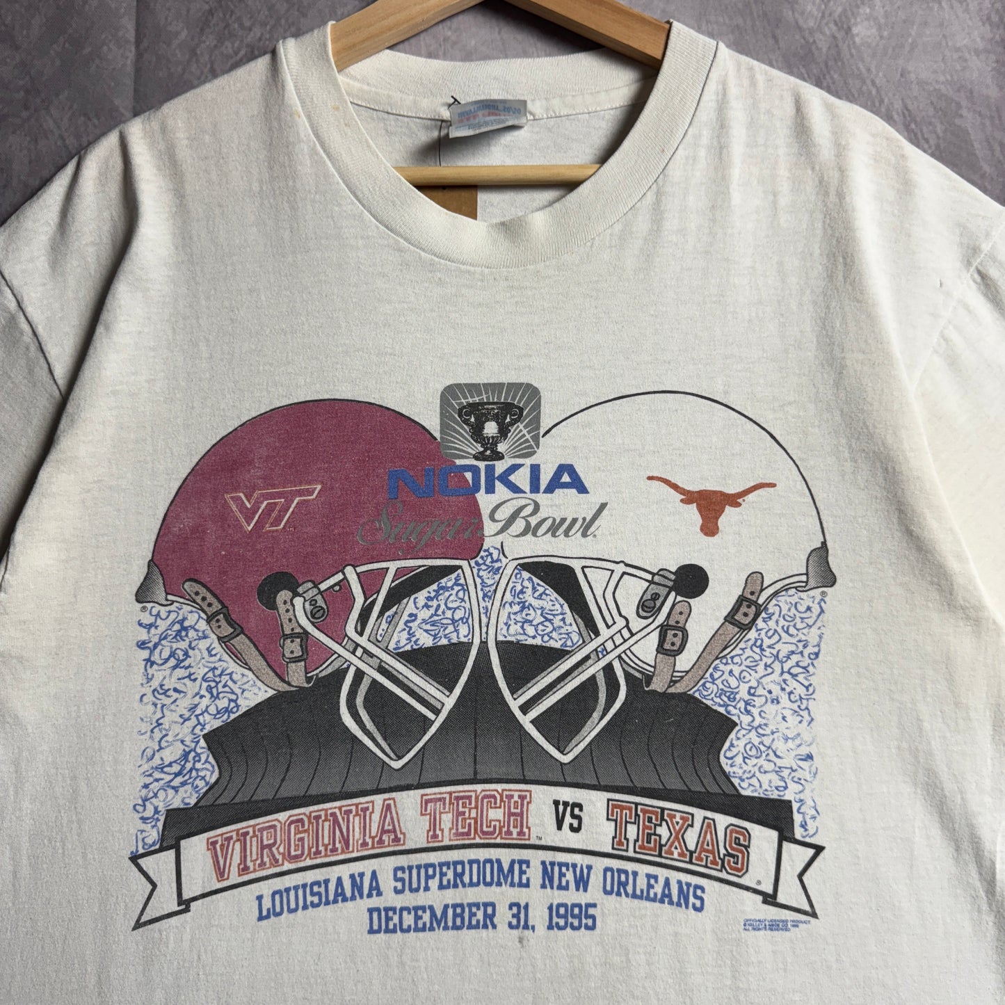 1995 White Texas Longhorns Nokia Sugar Bowl Shirt 4565