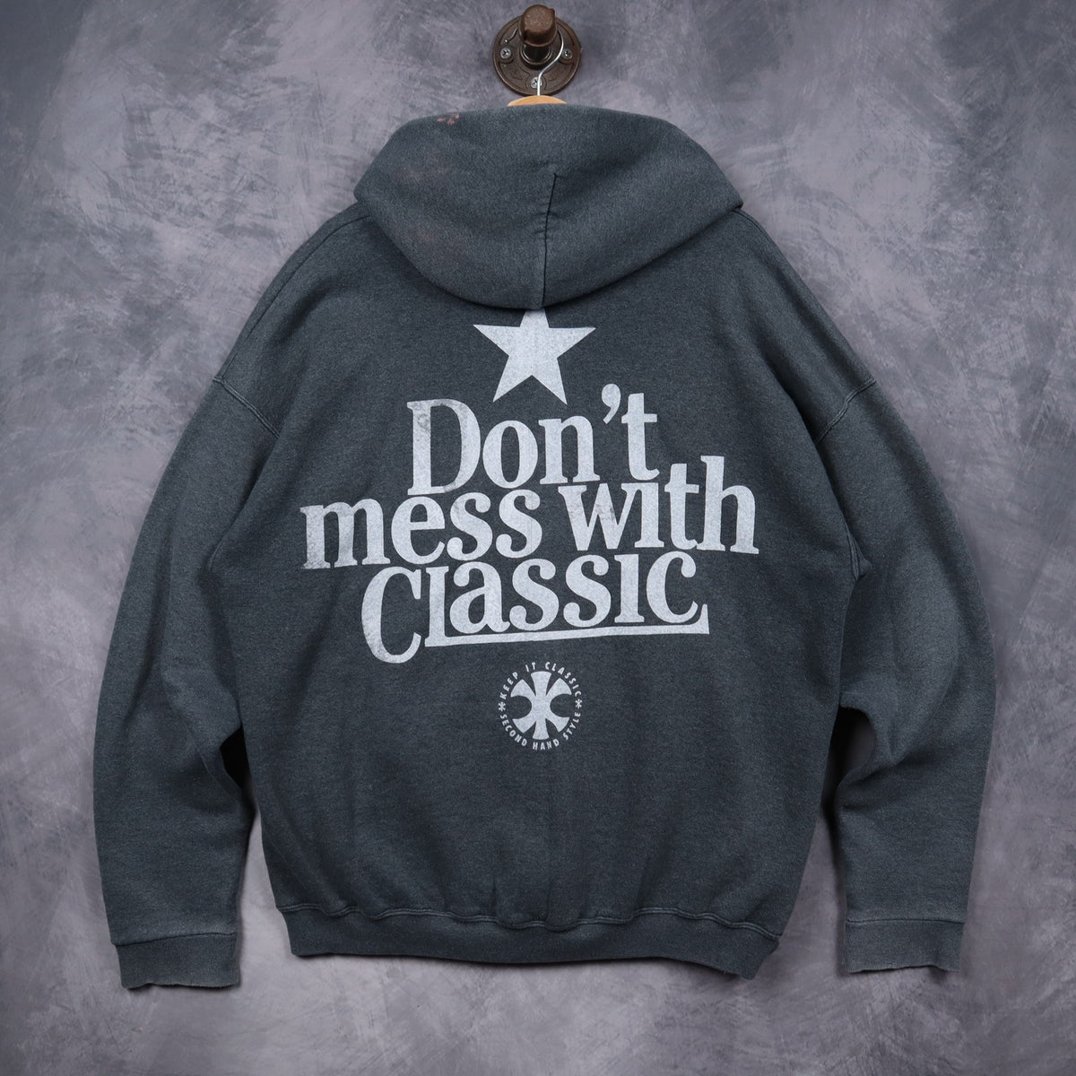 00s Dark Grey Texas Longhorns Zip Up Hoodie 5670