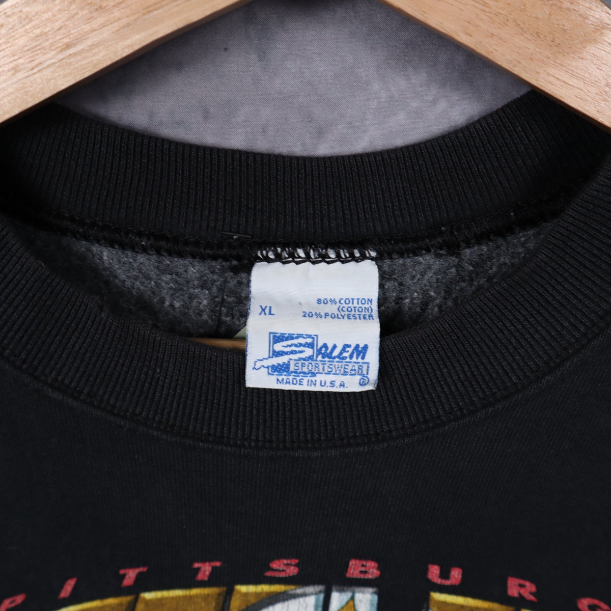 1994 Black Pittsburgh Steelers Helmet Crewneck Sweatshirt 6436