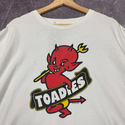 1995 White Toadies Band Devil Graphic Shirt XL 0849