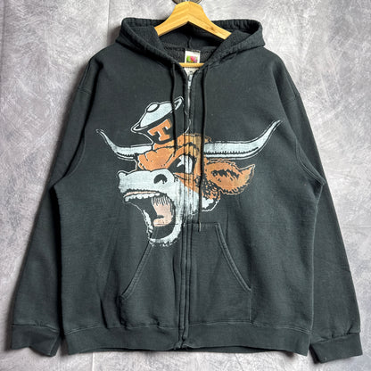 Black Don’t Mess With Classic Texas Longhorns Zip Hoodie 4412
