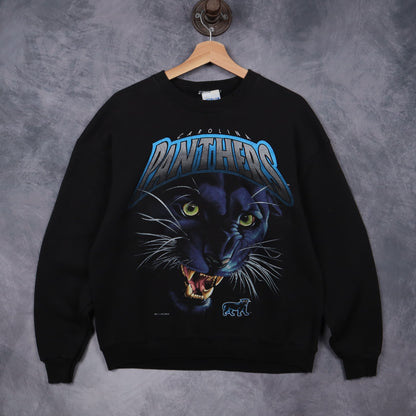 1993 Black Carolina Panthers Crewneck Sweatshirt 6533