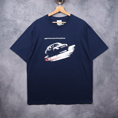 00s Navy Blue BMW Performance Driving School Shirt 7299