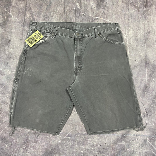 Early 00s Green Gray Baggy Dickies Carpenter Work Shorts 37x10.5 AZ15