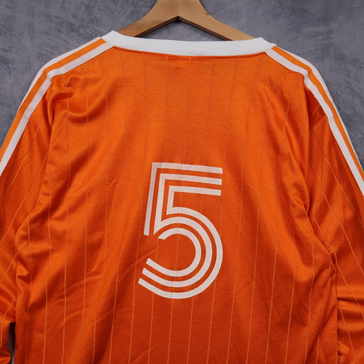 80s Orange Adidas Team Texas Long Sleeve Soccer Jersey 5888