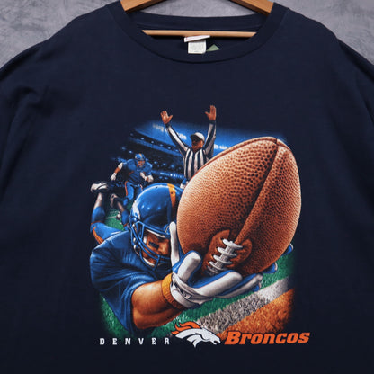 00s Navy Blue Denver Broncos Shirt 6545