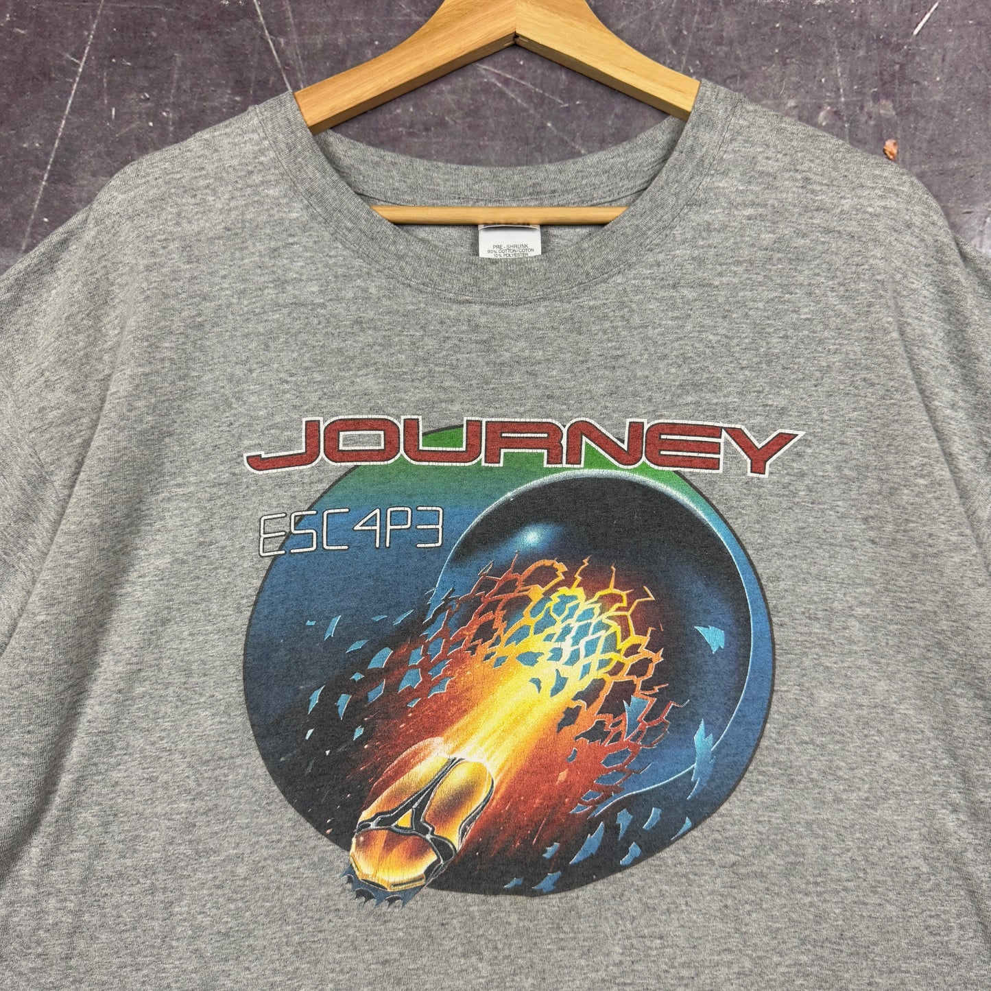 2006 Light Gray Journey Escape Tour Graphic Shirt XL 1171