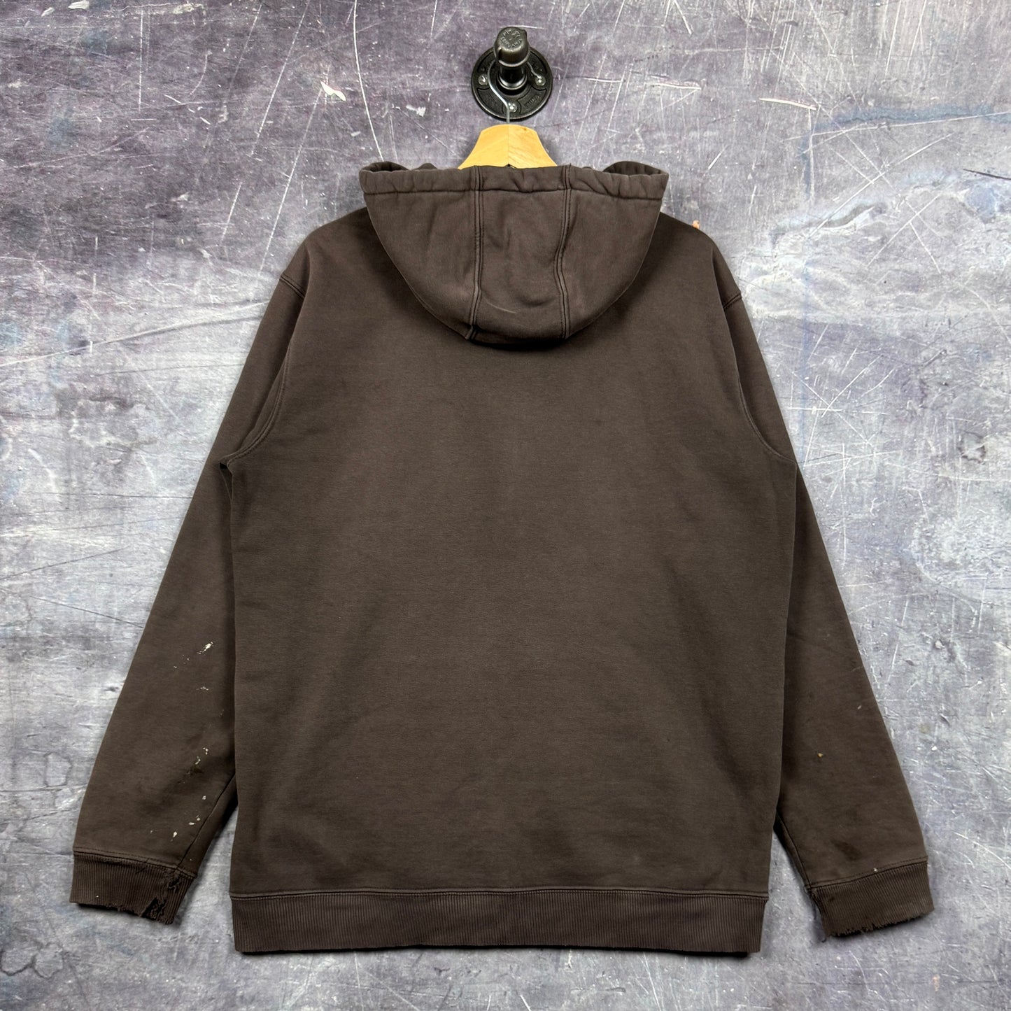 Early 00s Brown Carhartt Essential Logo Zip-Up Hoodie M 0319