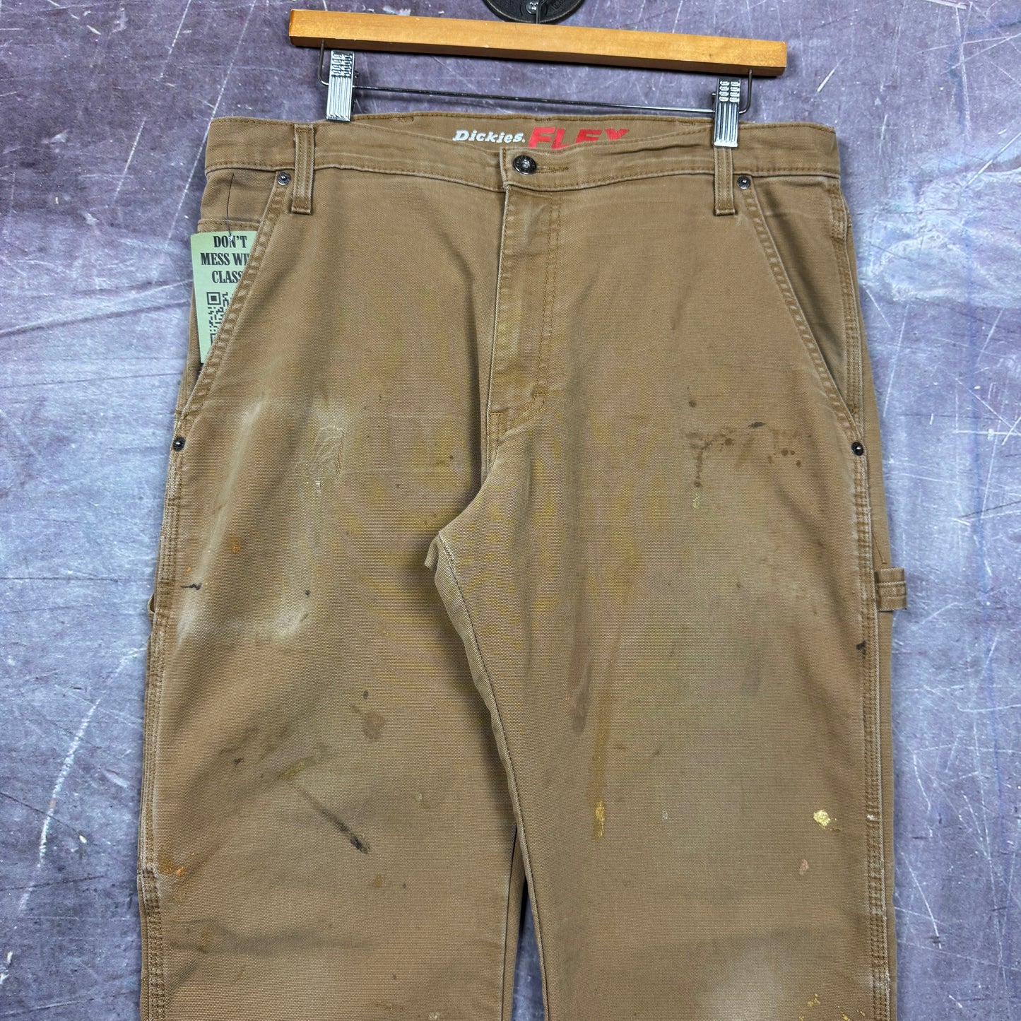 00s Tan Brown Dickies Carpenter Work Pants 35x31 2046