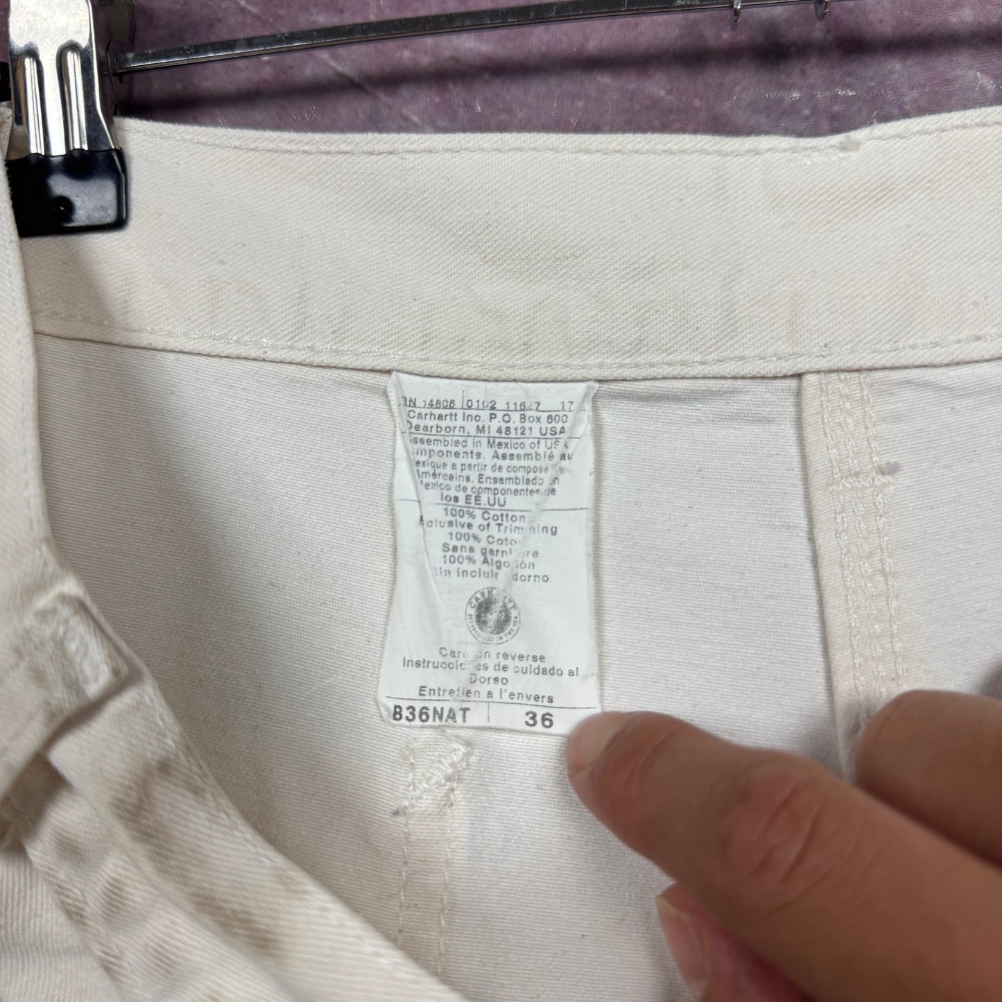 90s White Carhartt Carpenter Shorts 35x8 3514