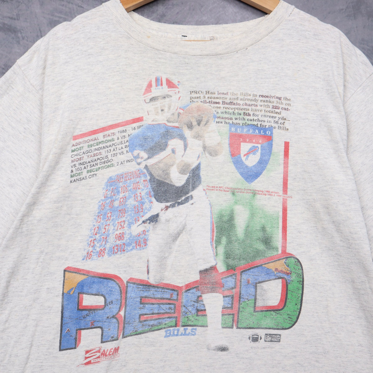 90s Grey Buffalo Bills Andre Reed Shirt 6710