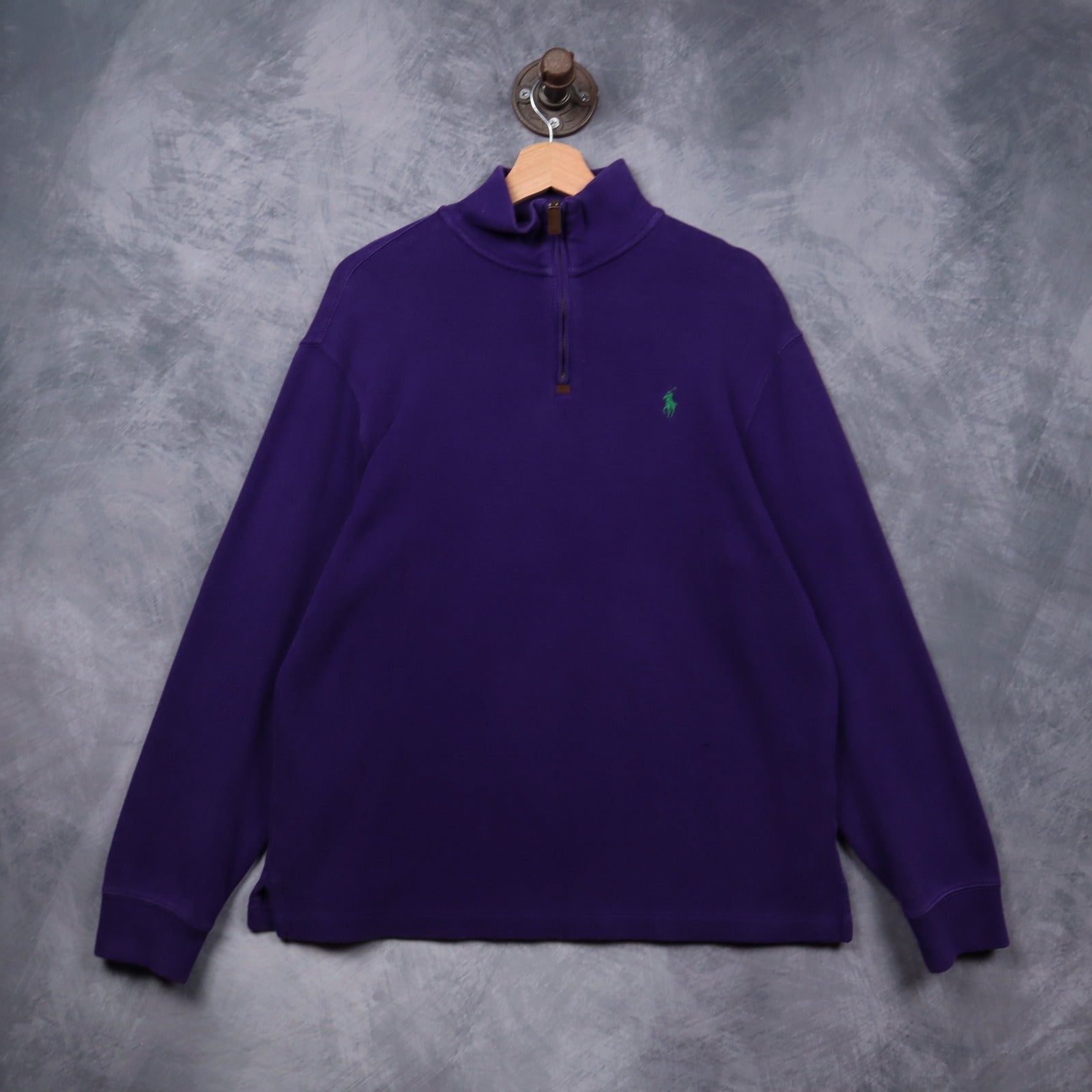 00s Purple Polo Ralph Lauren Quarter Zip Sweatshirt 5465