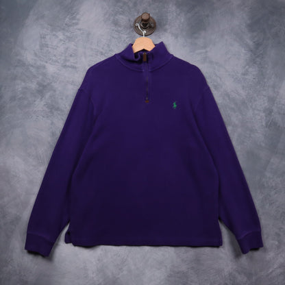 00s Purple Polo Ralph Lauren Quarter Zip Sweatshirt 5465