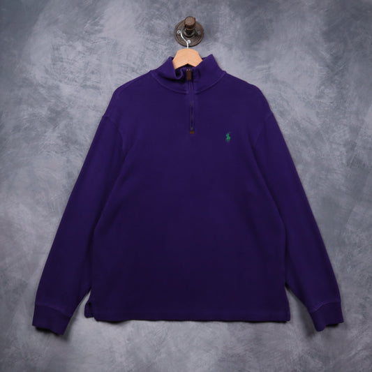 00s Purple Polo Ralph Lauren Quarter Zip Sweatshirt 5465