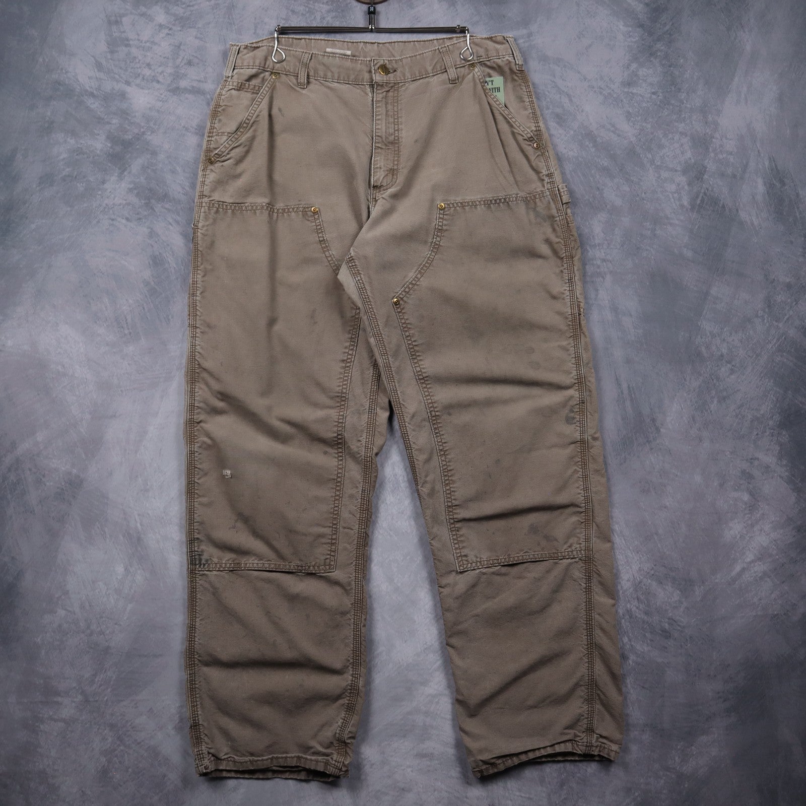 Y2K Tan Carhartt Original Dungaree Fit Double Knee Pants 5043