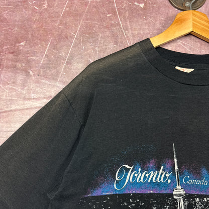 90s Black Toronto Canada Skyline Tee 3821